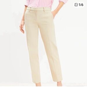 NWT Loft The Riviera Cropped Curvy Tan Pant Size 8